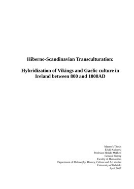 Hybridization of Vikings and Gaelic Culture in Ireland Between 800 and 1000AD