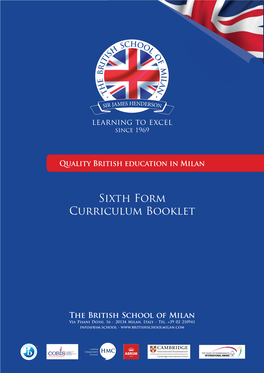 Sixth Form Curriculum Booklet