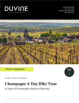 Champagne 4-Day Bike Tour a Taste of Champagne: Reims to Épernay
