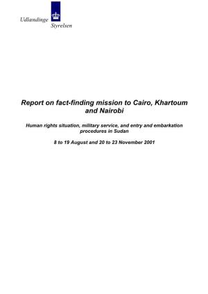 Report on Fact-Finding Mission to Cairo, Khartoum and Nairobi