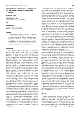 Cyphophthalmid Opilionids New to Madagascar: Two New Genera