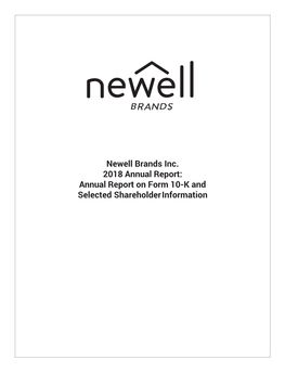 Newell Brands Inc. 2018 Annual Report