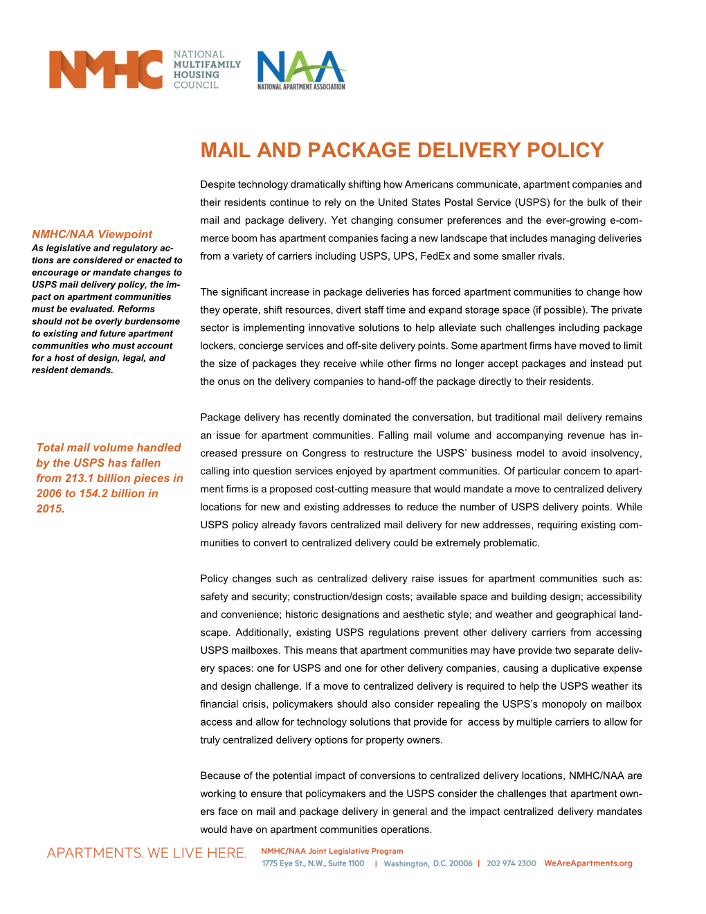 Mail and Package Delivery Policy