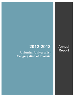 Unitarian Universalist Congregation of Phoenix Annual Report