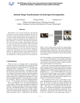 Intrinsic Image Transformation Via Scale Space Decomposition