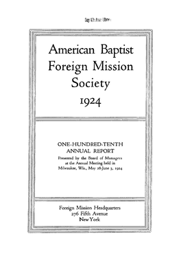 American Baptist Foreign Mission Society