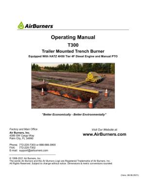 Trench Burner Operating Manual for PTO Service and Adjustment on Page 30-33