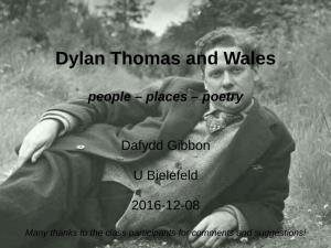 Dylan Thomas and Wales