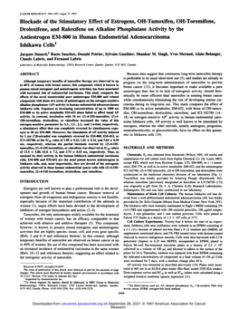 Blockade of the Stimulatory Effect of Estrogens, OH-Tamoxifen, OH