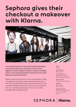 Sephora Gives Their Checkout a Makeover with Klarna