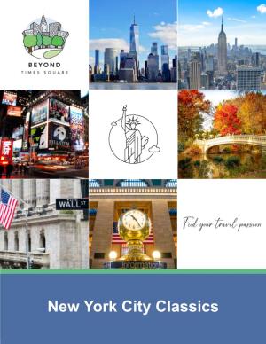 New York City Classics Table of Contents