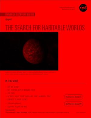 August the SEARCH for HABITABLE WORLDS