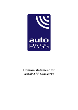 Domain Statement for Autopass Samvirke