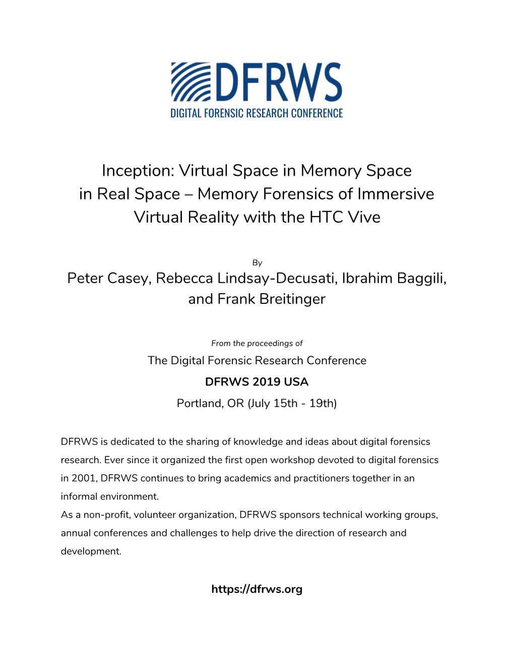 Memory Forensics of Immersive Virtual Reality with the HTC Vive