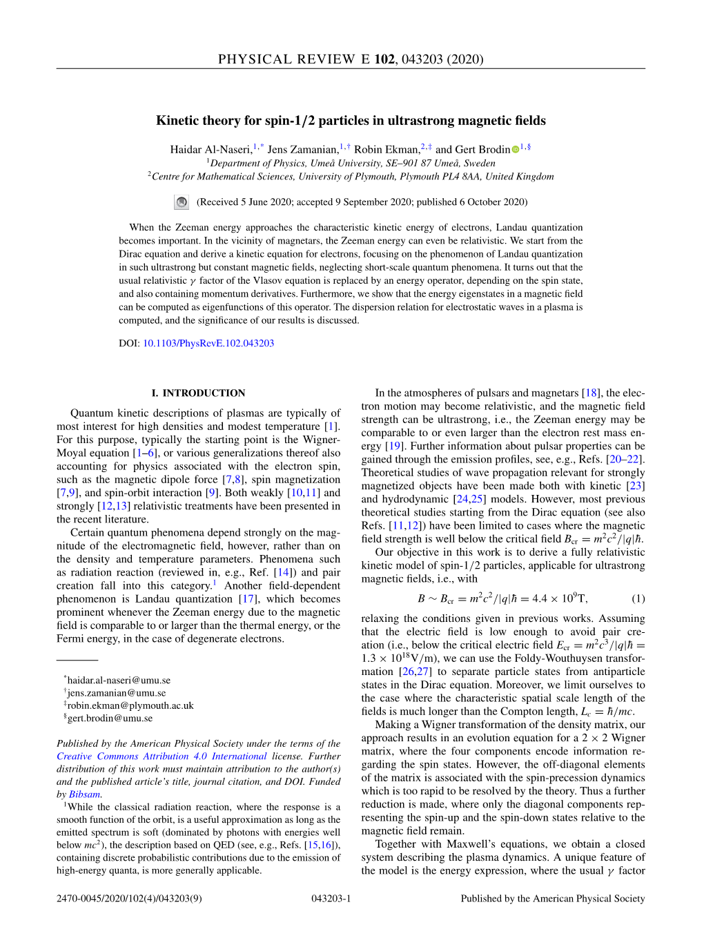 Kinetic Theory for Spin-1/2 Particles in Ultrastrong Magnetic Fields