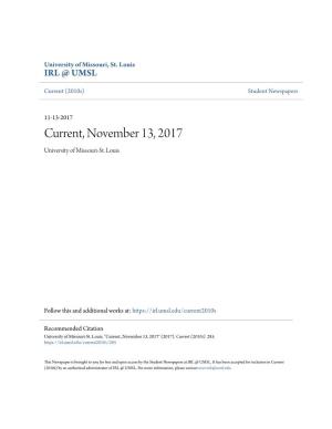 Current, November 13, 2017 University of Missouri-St
