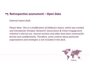 Open Data Retrospective