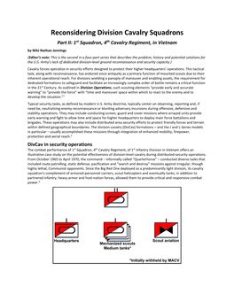 Reconsidering Division Cavalry Squadrons