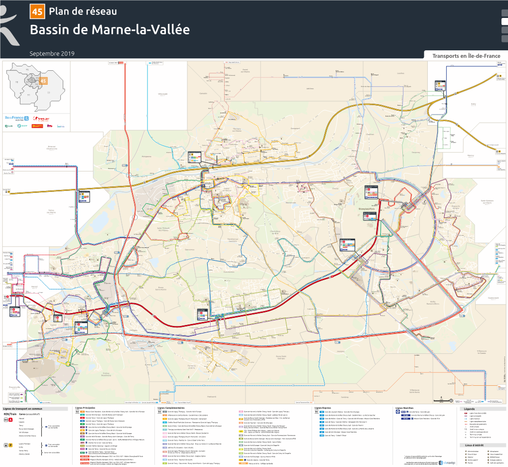 Plan De Réseau Bassin De Marne-La-Vallée