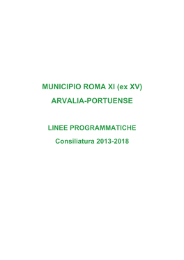MUNICIPIO ROMA XI (Ex XV) ARVALIA-PORTUENSE