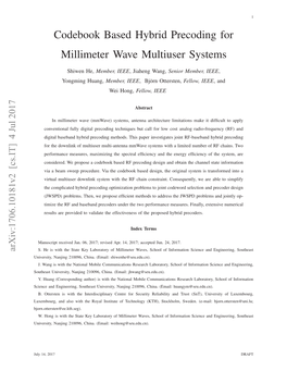 Codebook Based Hybrid Precoding for Millimeter Wave Multiuser Systems