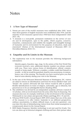 1 a New Type of Museum? 6 Empathy and Its Limits in the Museum