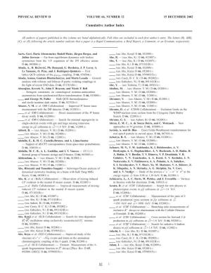 Cumulative Author Index (Print)