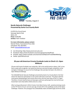 Nordic Naturals Challenger Presented by Santa Cruz County Bank 20