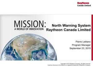 North Warning System Raytheon Canada Limited