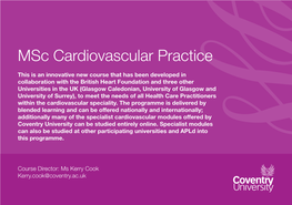 Msc Cardiovascular Practice