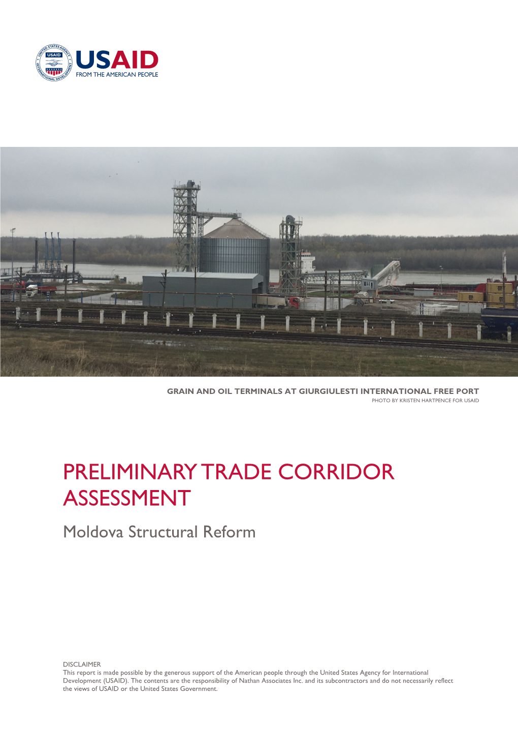 PRELIMINARY TRADE CORRIDOR ASSESSMENT Moldova Structural Reform