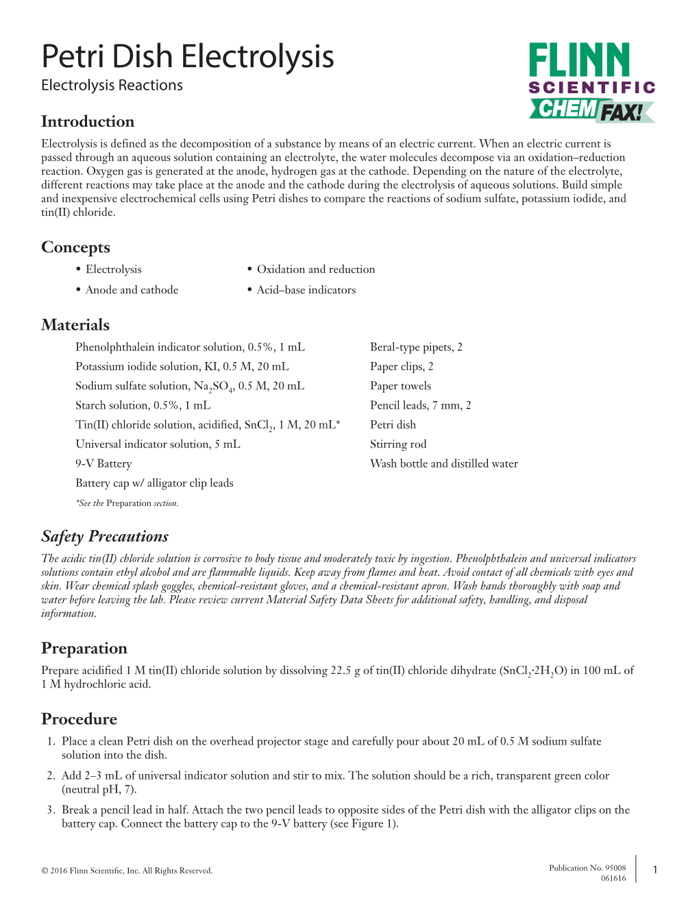 Petri Dish Electrolysis Electrolysis Reactions SCIENTIFIC