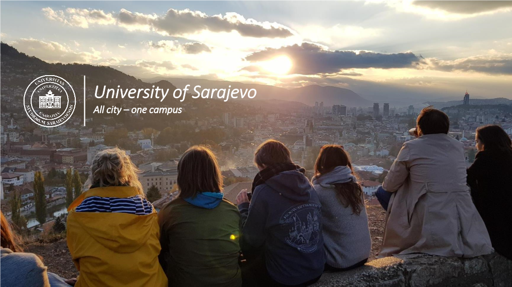 University of Sarajevo All City – One Campus Bosnia and Herzegovina