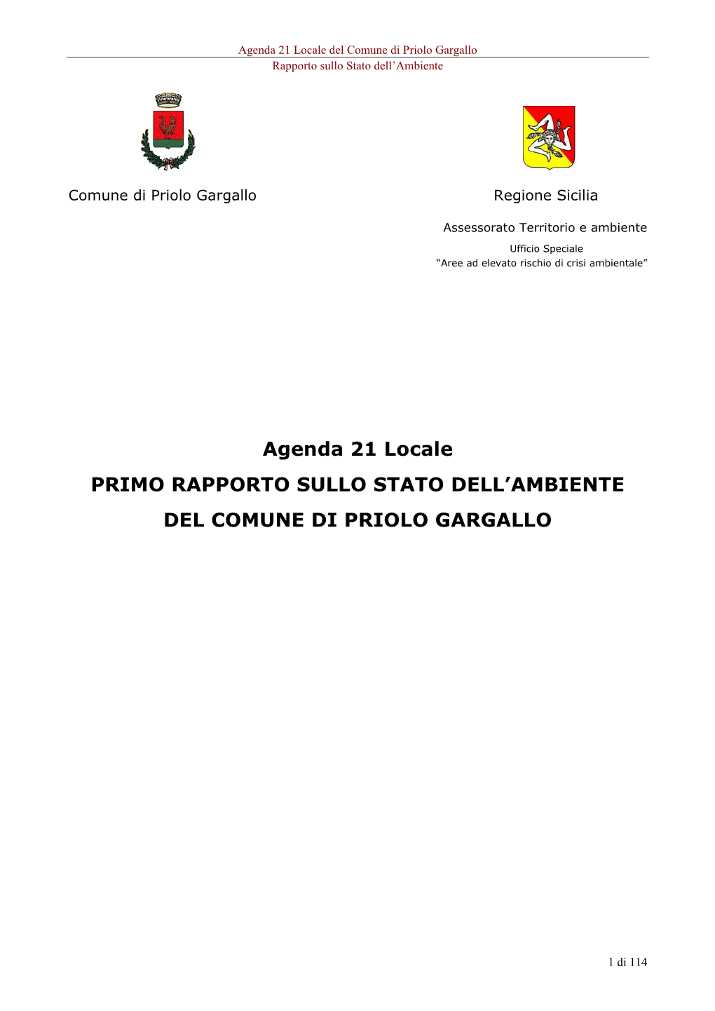 Comune Di Priolo Gargallo Regione Sicilia