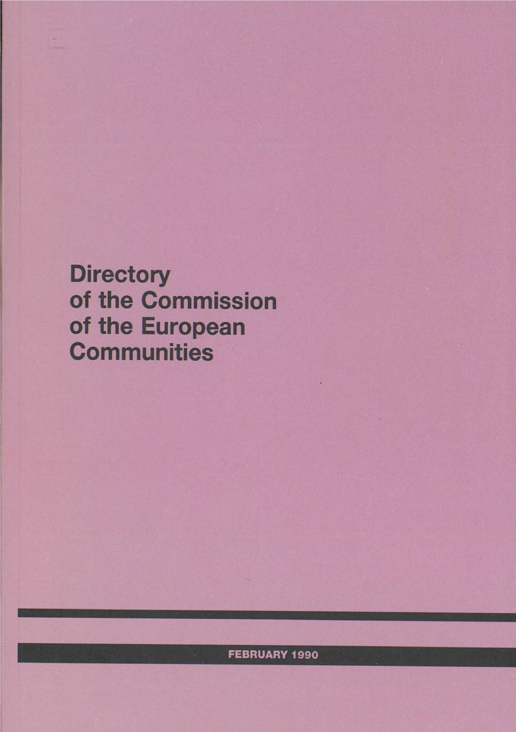 Directory of the Commission of the European Communities : February