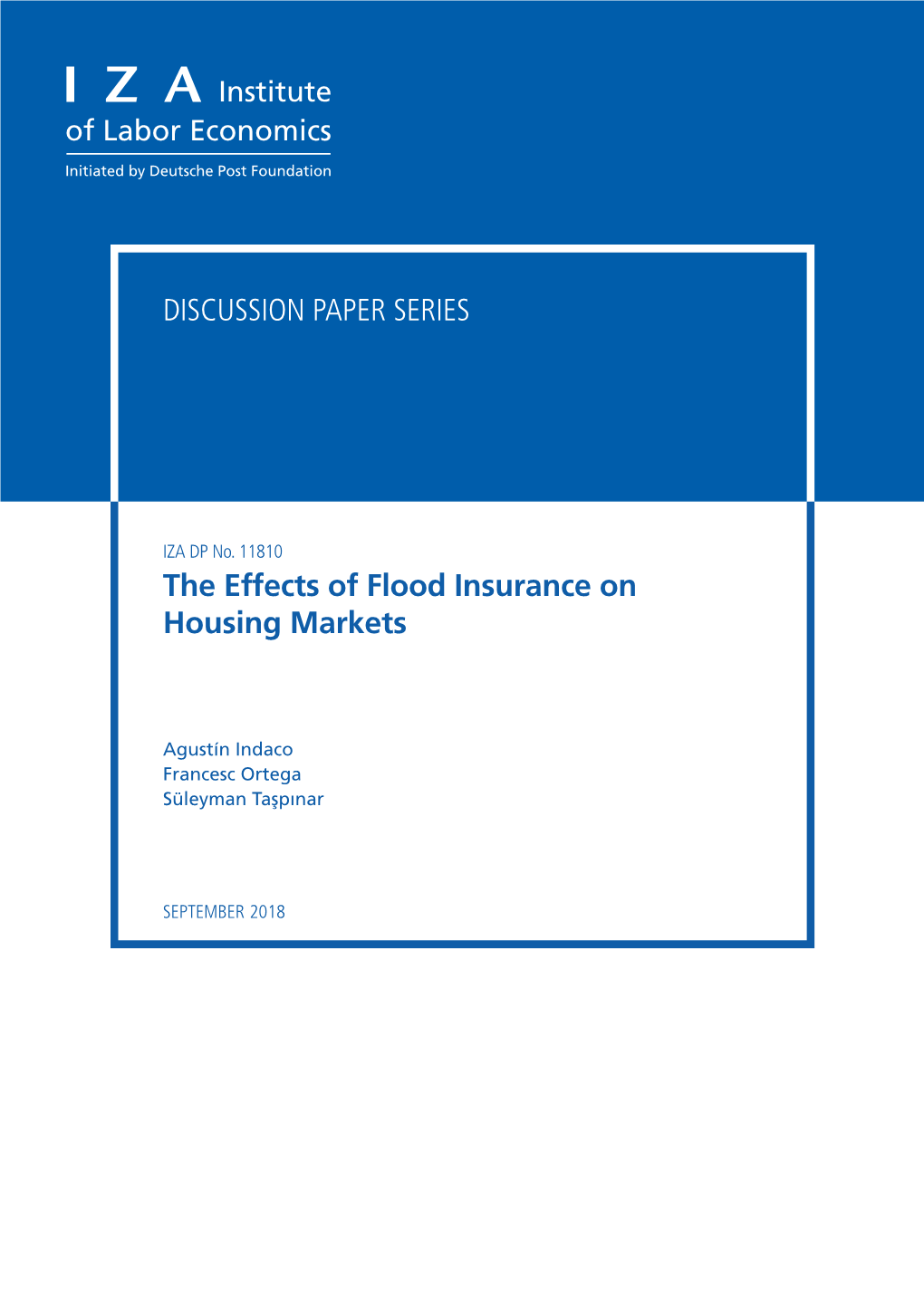 The Effects of Flood Insurance on Housing Markets