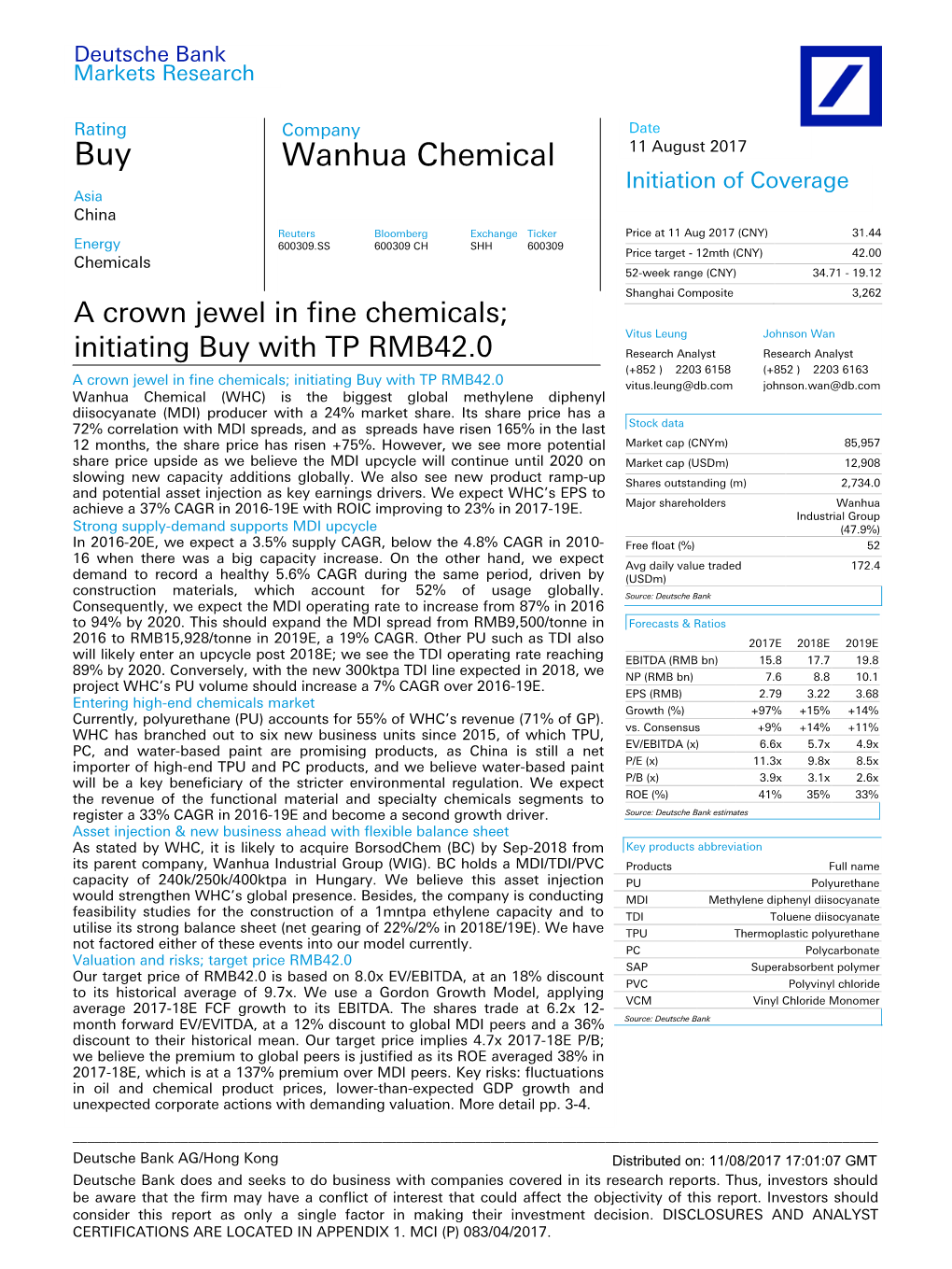 Buy Wanhua Chemical