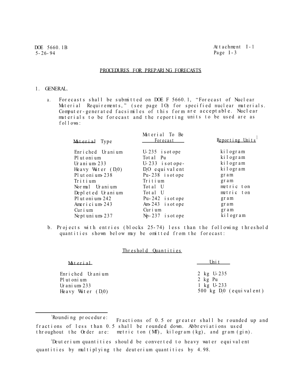 DOE 5660.1B 5-26-94 Attachment I-1 Page I-3 PROCEDURES FOR