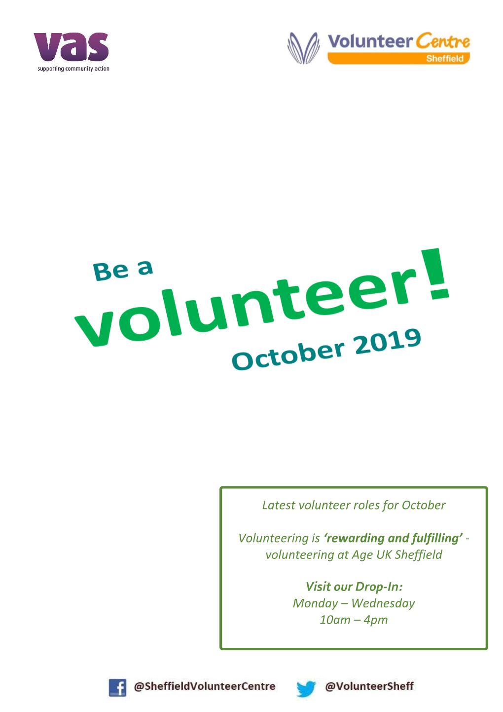 Latest Volunteer Roles for October