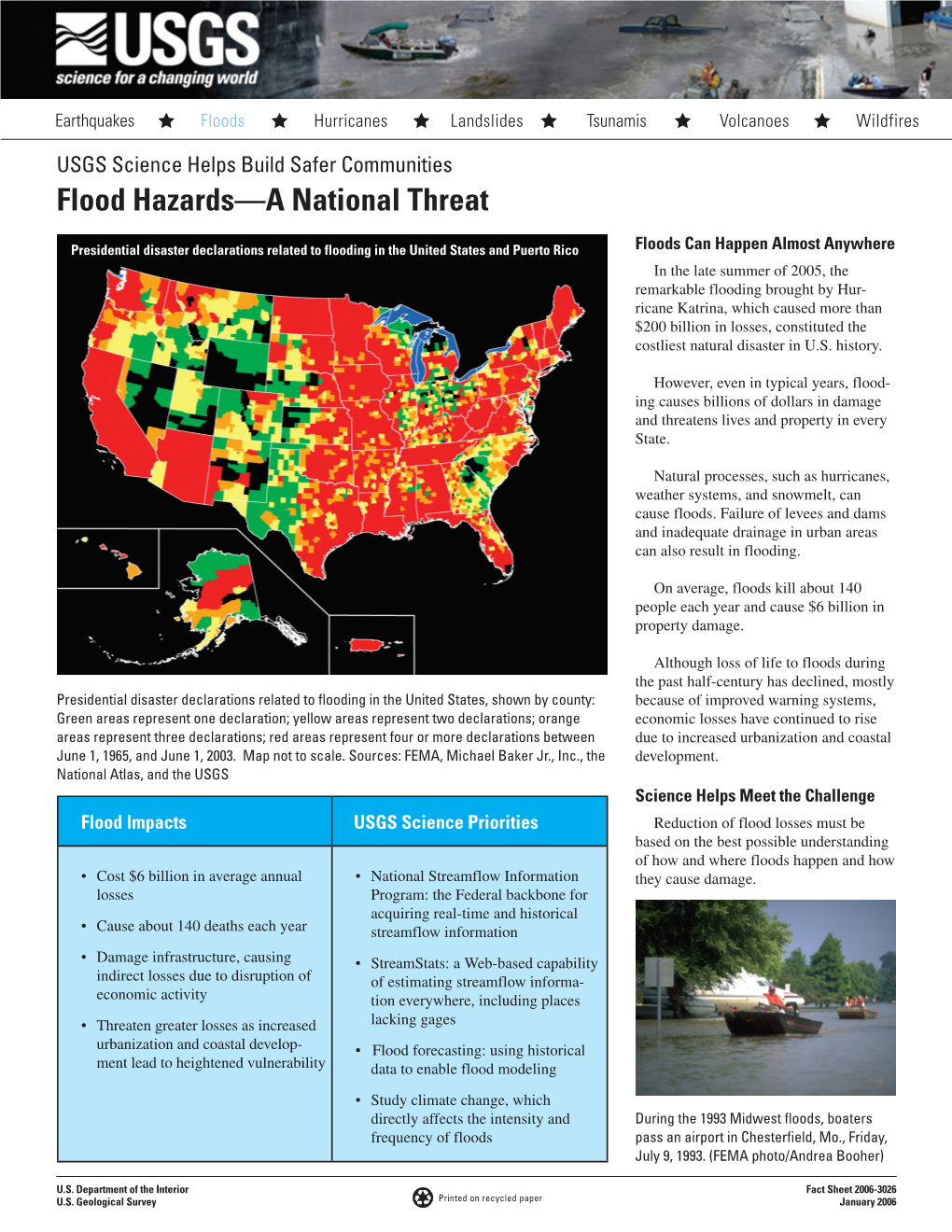 Flood Hazards—A National Threat