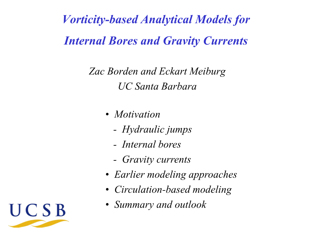 Gravity Currents