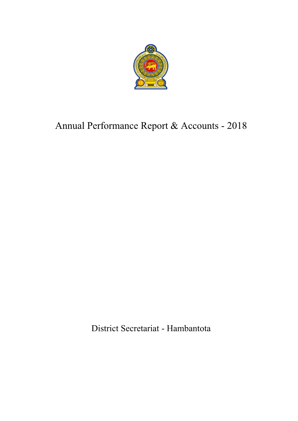 Annual Performance Report & Accounts