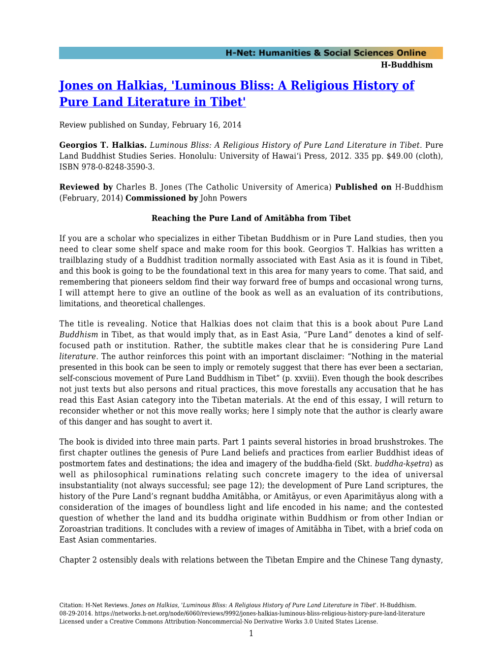 Luminous Bliss: a Religious History of Pure Land Literature in Tibet'