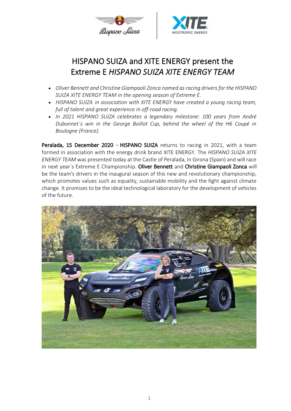 Hispano Suiza Xite Energy Team