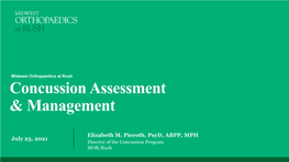 Concussion Assessment & Management