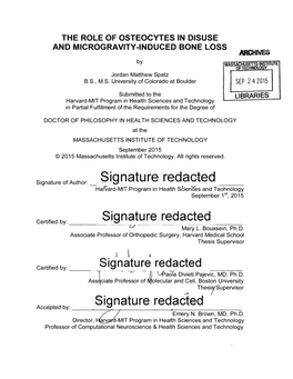 Signature Redacted Harvard-MIT Program in Health Sciences and Technology September 1St, 2015