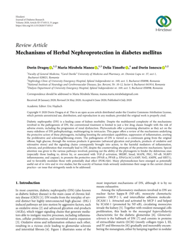 Mechanisms of Herbal Nephroprotection in Diabetes Mellitus