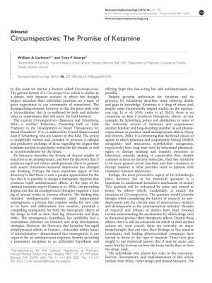 The Promise of Ketamine