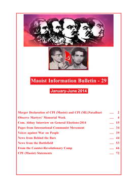 CPI(Maoist) Information Bulletin- 29