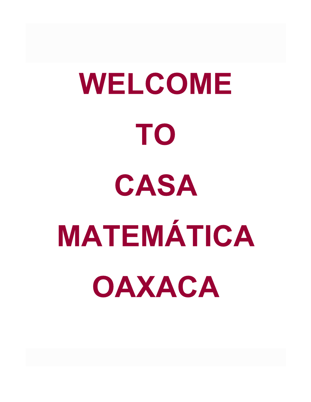 Welcome to Casa Matemática Oaxaca